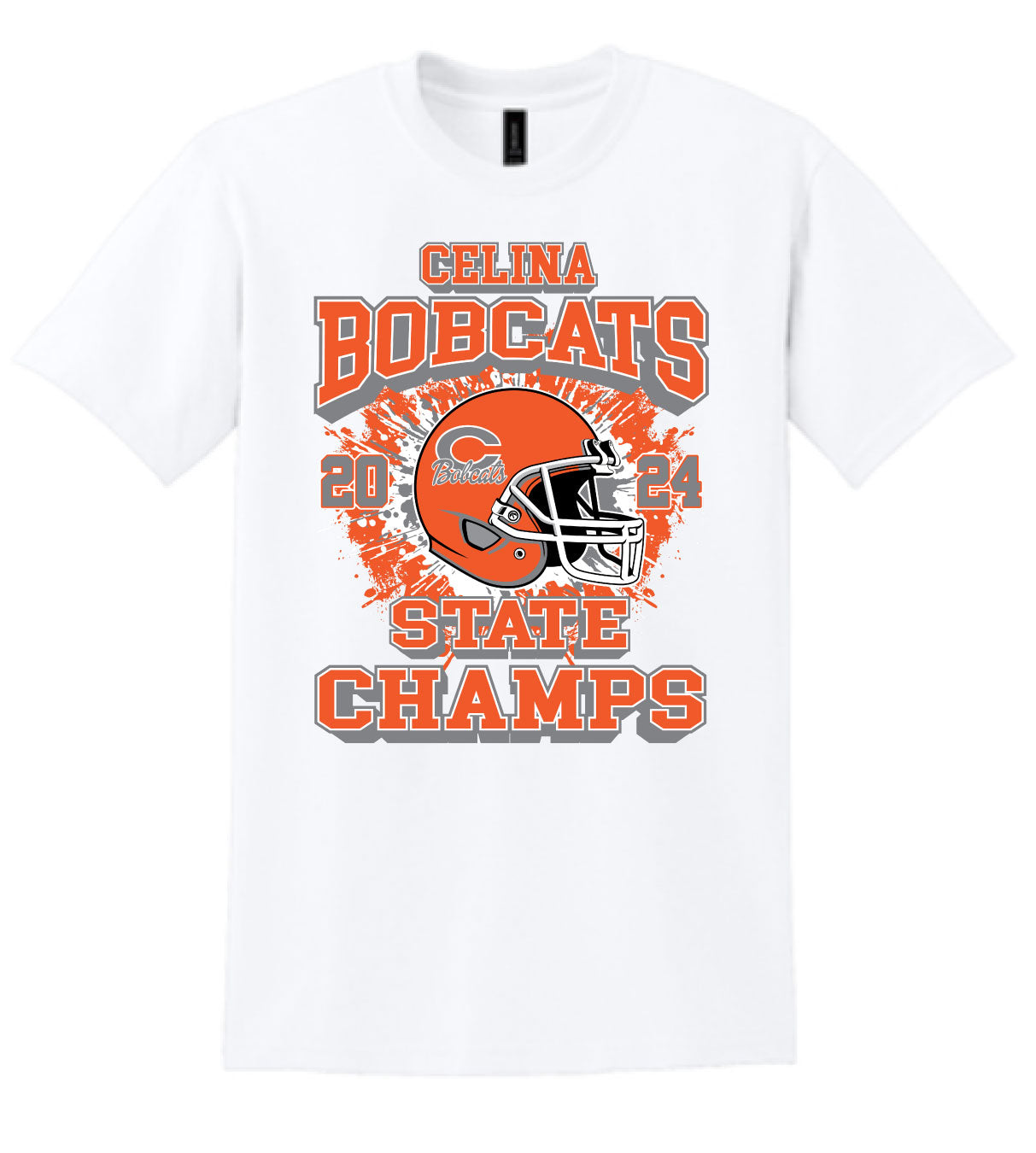 Bobcat State Champs T-Shirt with Orange Helmet